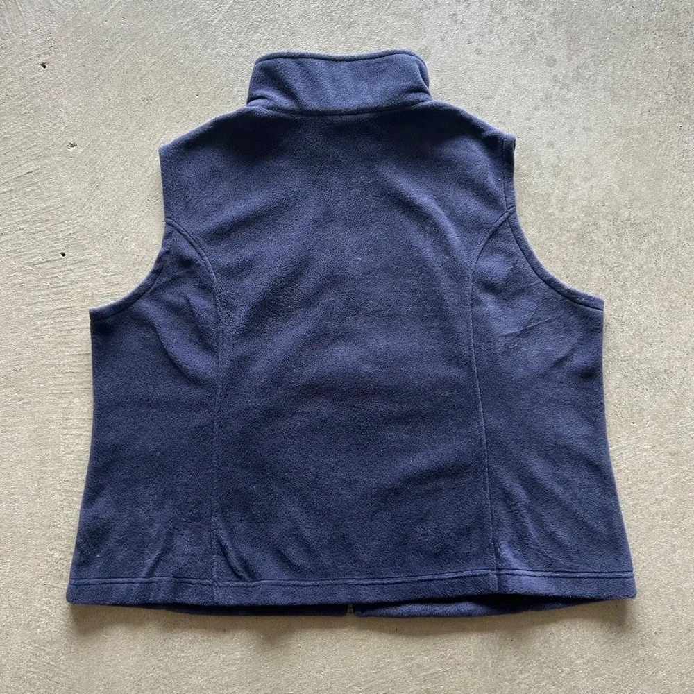 Columbia Sportswear Fleece Vest Womens Size 3XL Navy Blue Full Zip NEW WITH TAGS